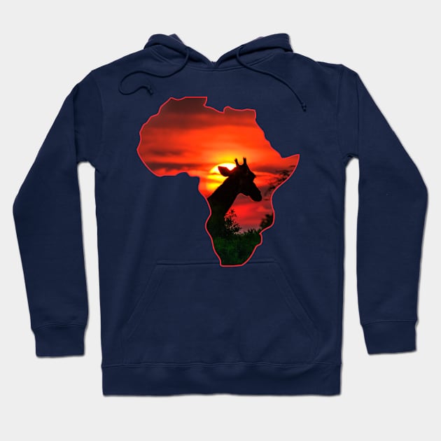 Giraffe Against Setting Sun | African Wildlife Hoodie by scotch